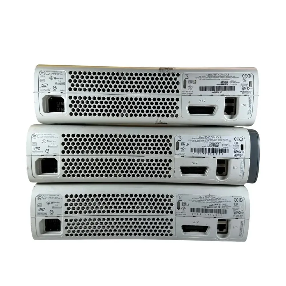 Xbox 360 Slim Consoles For Parts Or Repairs Lot Of 3